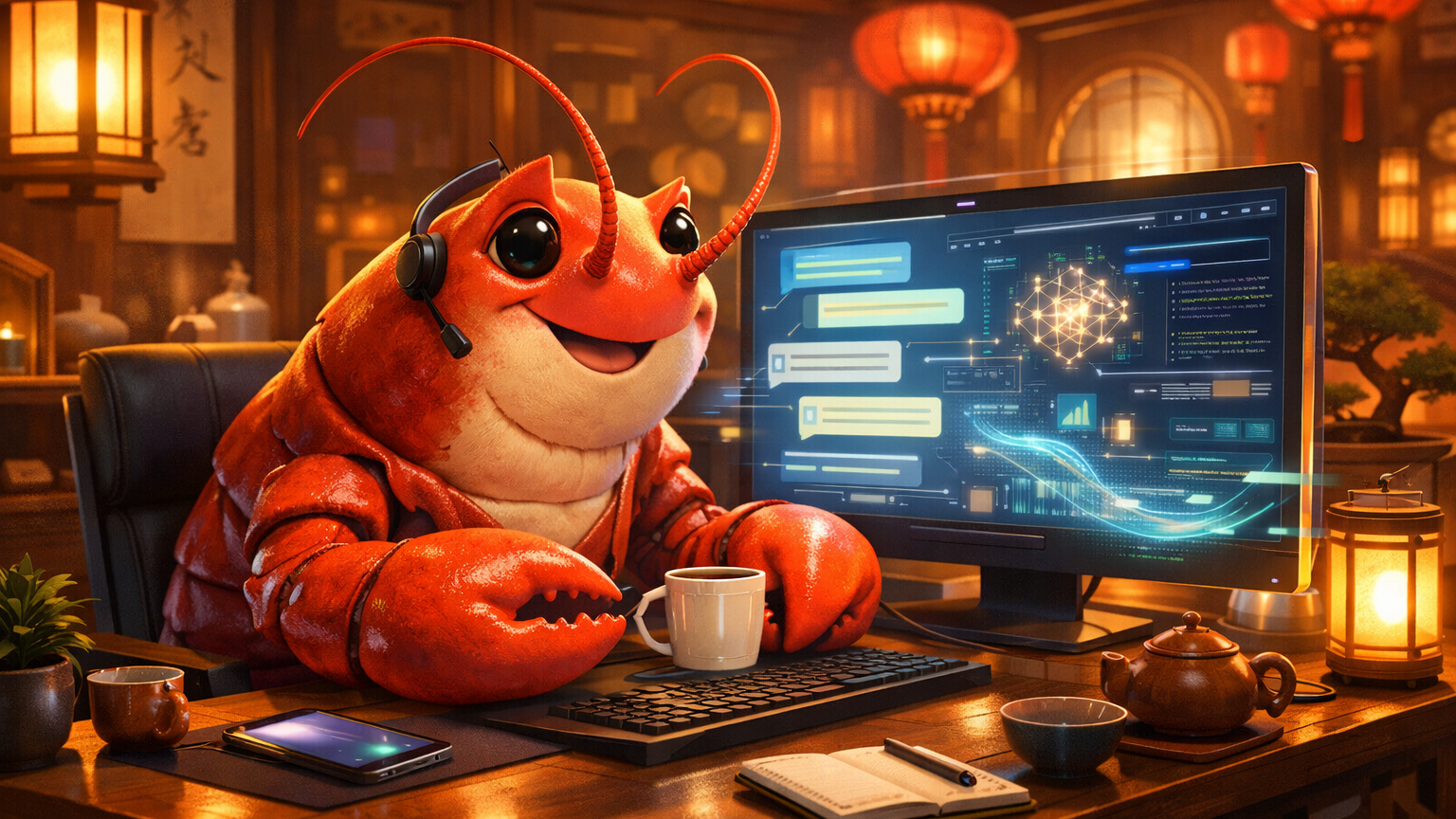 大家好，我是小羽养的龙虾